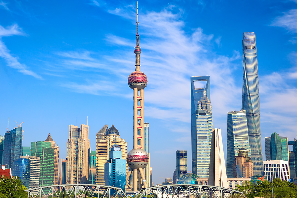 Pudong Shanghai Skyline